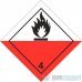 Знак опасности «Вещества, способные к самовозгоранию», красно-белый (самоклеящаяся плёнка, 100х100 мм)