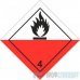 Знак опасности «Вещества, способные к самовозгоранию», красно-белый (самоклеящаяся плёнка, 250х250 мм)