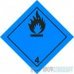 Знак опасности «Вещества, способные к самовозгоранию», синий (самоклеящаяся плёнка, 250х250 мм)