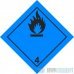 Знак опасности «Вещества, способные к самовозгоранию», синий (самоклеящаяся плёнка, 250х250 мм)