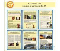 Плакаты «Добровольная пожарная дружина» (ВЗ-14, пластик 2 мм, А3, 6 листов)