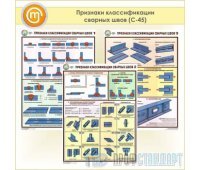 Плакаты «Признаки классификации сварных швов» (С-45, пластик 2 мм, А2, 3 листа)