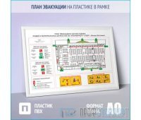 План эвакуации на пластике в рамке (A0 формат)