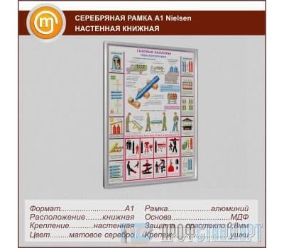 Серебряная рамка «Nielsen» А1 настенная книжная