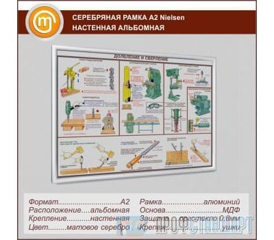 Серебряная рамка «Nielsen» А2 настенная альбомная