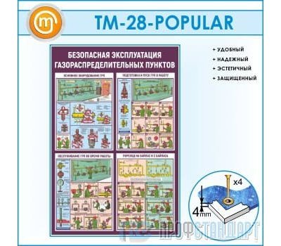 Стенд «Безопасная эксплуатация газораспределительных пунктов» (10TM-28-POPULAR00)