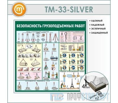 Стенд «Безопасность грузоподъемных работ» (10TM-33-SILVER00)