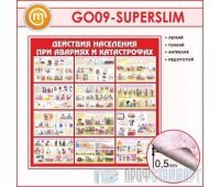 Стенд «Действия населения при авариях и катастрофах» (10GO-09-SUPERSLIM00)